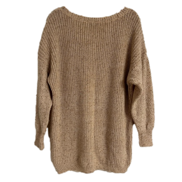 Bar III Women’s Cable Knit Oversized Sweater Light Peach Size XLarge - Picture 2 of 4